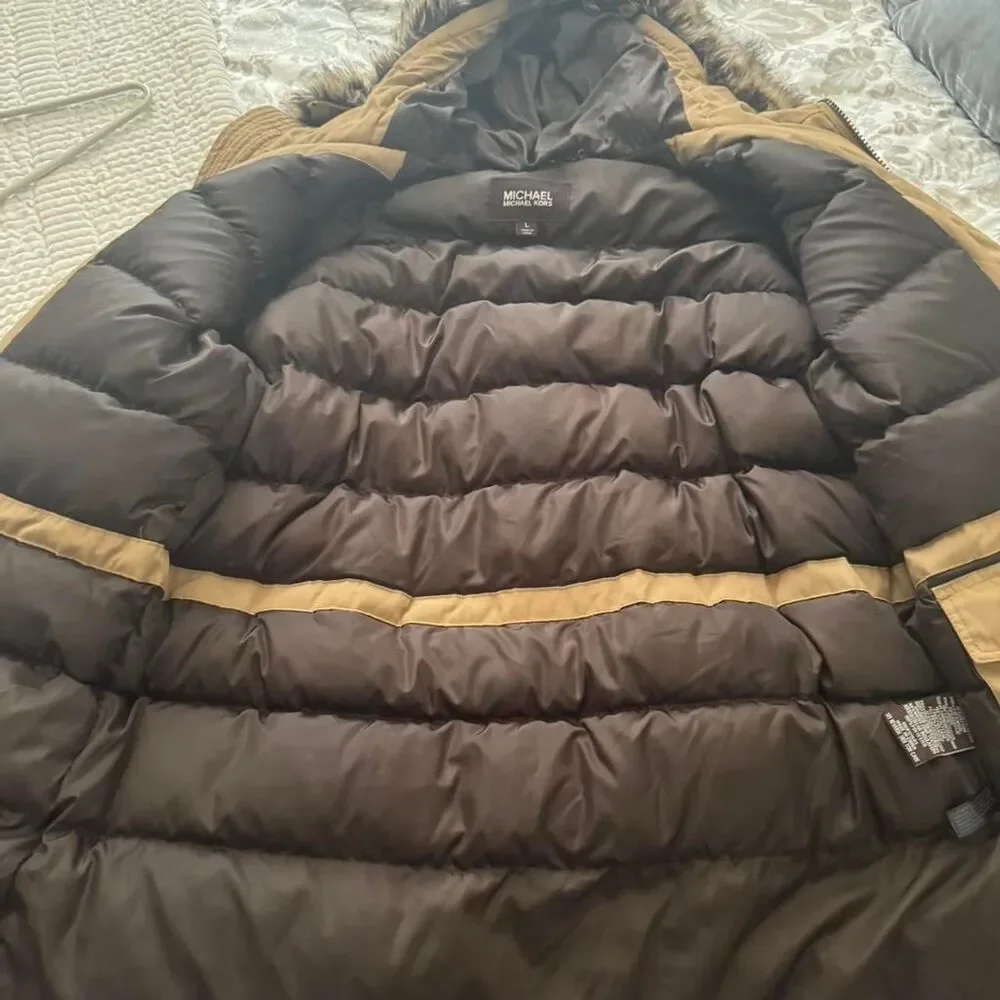 Men's Tan and Brown Michael Kors Jacket